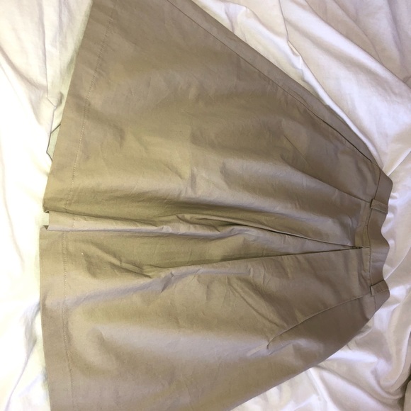 CUTE BEIGE SKIRT WITH PICKETS AND ZIPPER - Picture 2 of 9